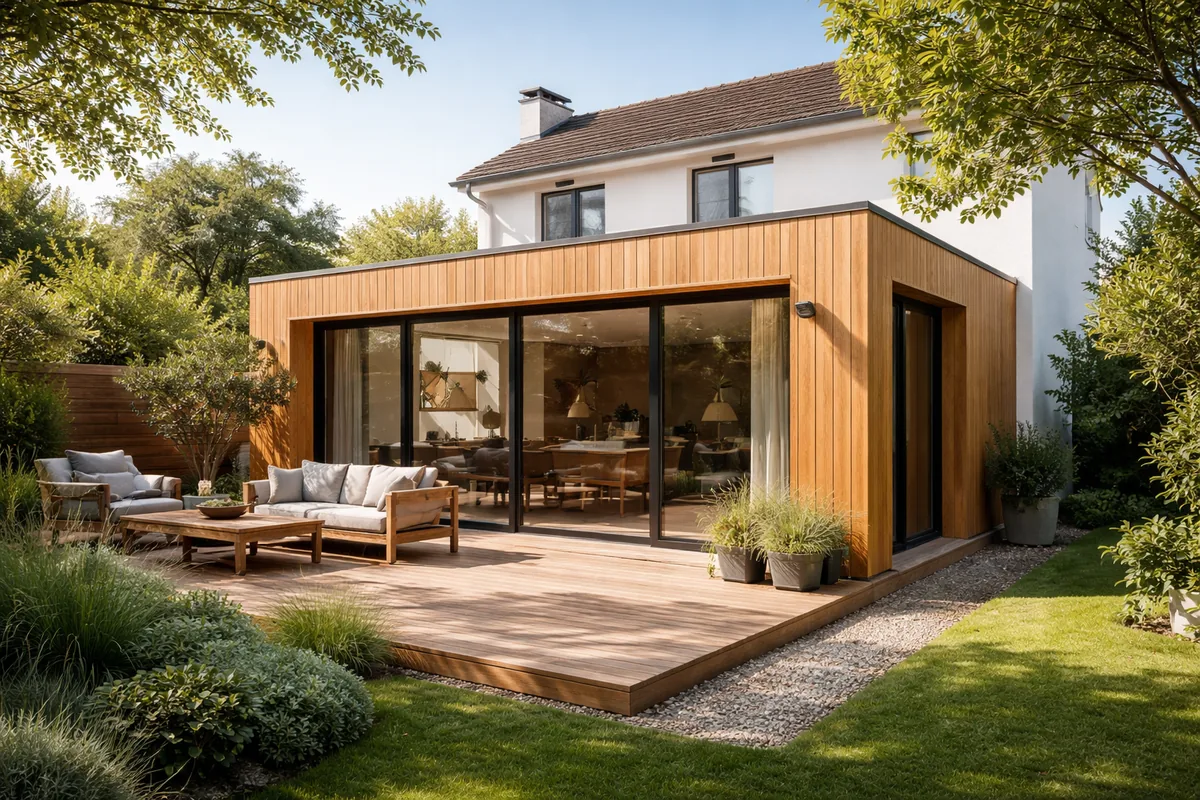 Combien coûte une extension de maison en bois au m²